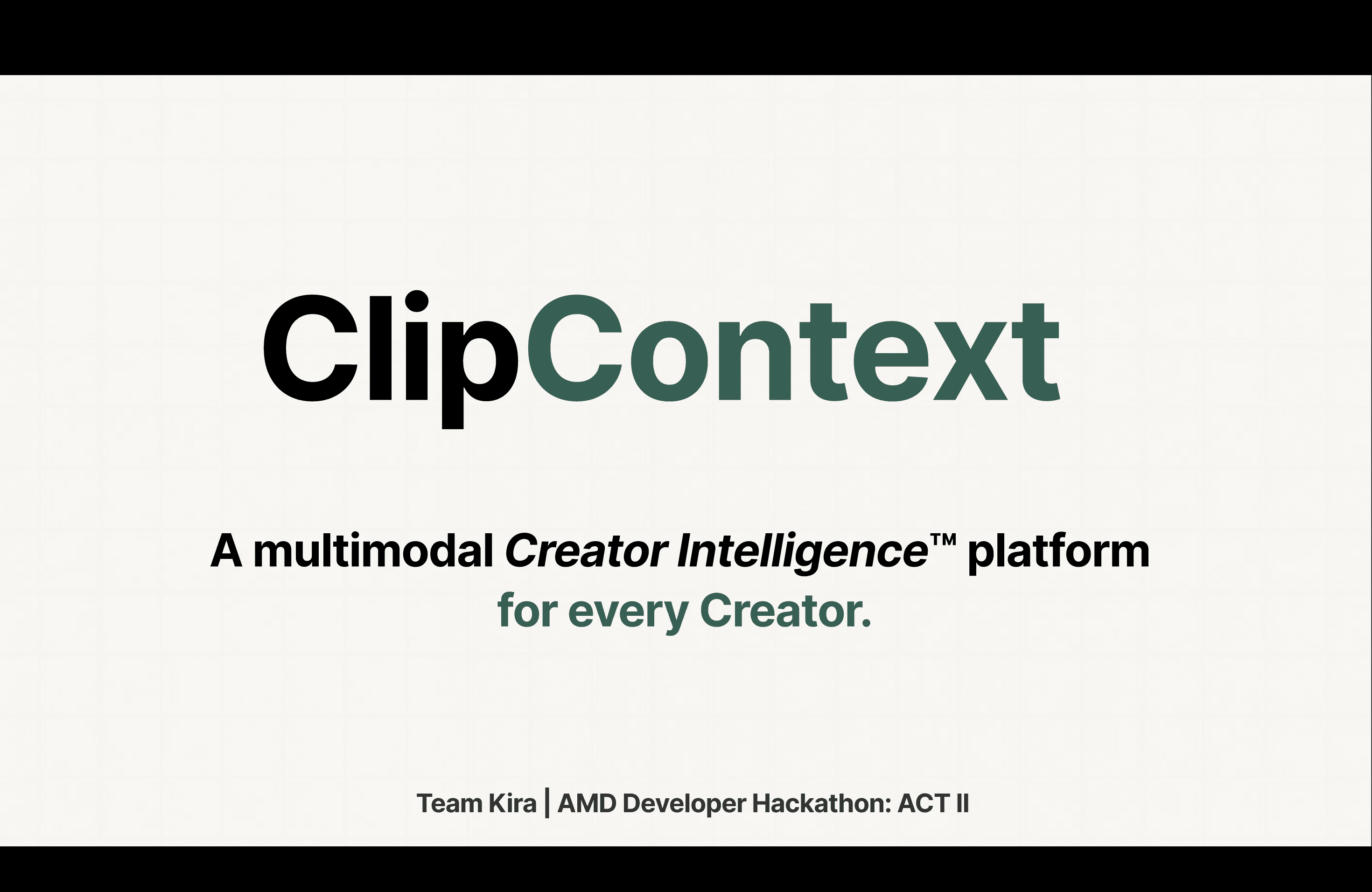 ClipContext — a multimodal Creator Intelligence platform for every creator